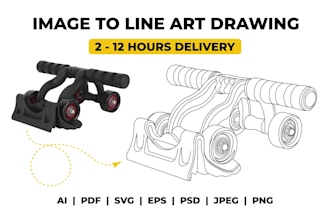 draw your products vector line art and instruction manual step by step