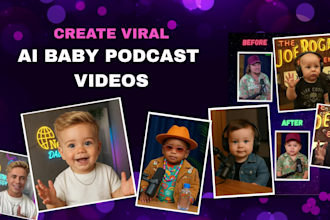 create baby talking podcast, ai baby podcast viral videos
