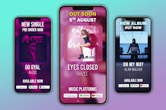 do music promo video for instagram stories and facebook stories