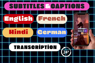 add subtitles to videos in english, french, hindi, german, spanish captions