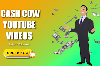 cash cow youtube videos with script and voiceover