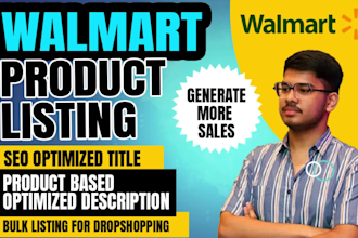 list and optimize products on walmart marketplace