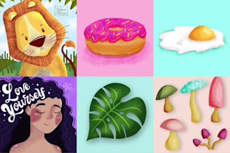 draw textured cartoon illustrations