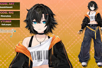 do live2d vtuber model, 2d vtuber model 3d vtuber model anime vtuber rigging