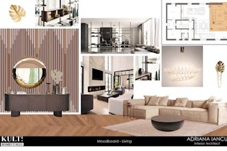 do interior design floor plan and moodboards
