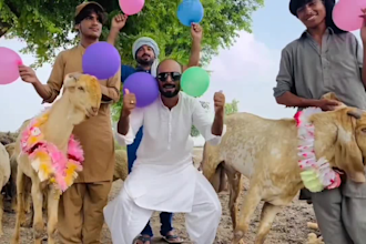 wish you crazy happy birthday video with my goats in a funny style