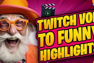 edit twitch or kick stream vod for a youtube funny highlight video