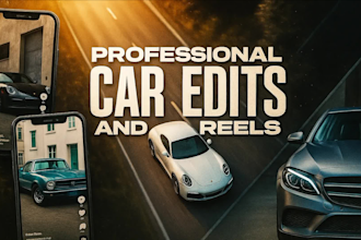 edit your car video professionally and cinematic or trendy for tiktok instagram