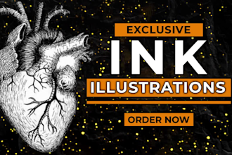 draw a marvelous ink illustration or digital art