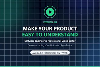 create saas tutorial and screen recording videos for apps and software
