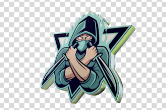 animated twitch logo spin  unique gaming mascot for streamers