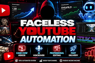 create professional faceless youtube automation videos