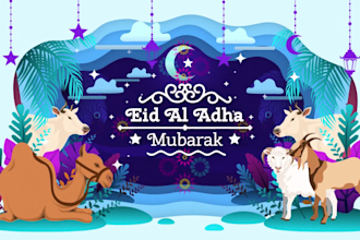 create best eid al adha greeting video