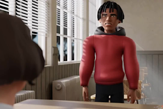 3d animation video and 3d character, blender, glb animation model, 3d kids video
