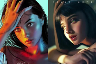 Hot Deals!  draw digital portrait or character illustration
