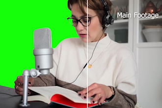 rotoscoping, green screen remove, wire remove, sky replacement