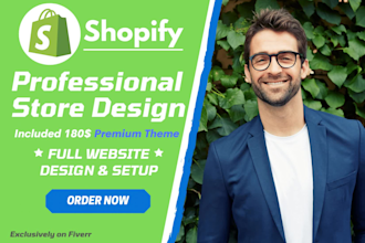 build shopify dropshipping store and shopify store design or shopify redesign