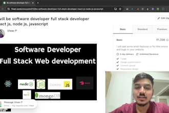 be software developer full stack developer react js, node js, javascript