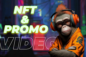 generate stylish app and web promo video for your nft or websites