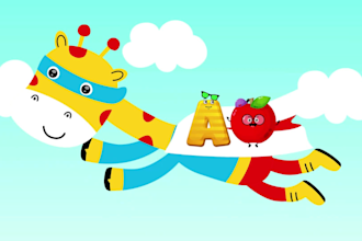 create professional 2d kids animation with free thumbnail