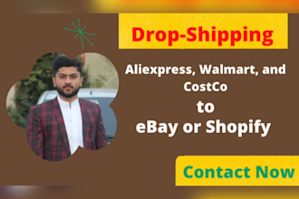 do ebay or shopify dropshipping business, amazon n aliexpress to ebay expert VA