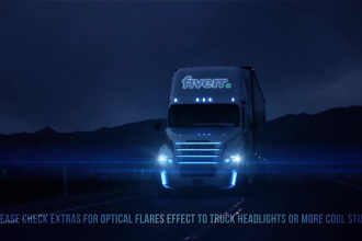 add your logo, text, message on truck trailer video