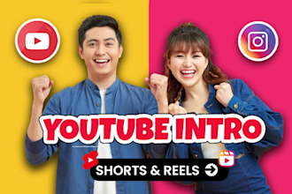 create a youtube intro and outro video or logo animation