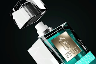 create 3d perfume bottle, 3d fragrance, product rendering, 3d perfume animation