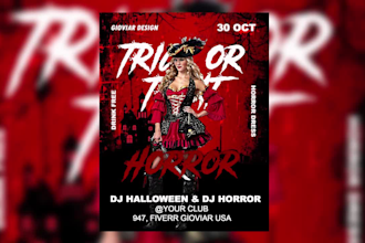 design halloween event flyer within 24h