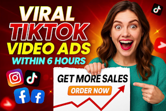 create viral tik tok video ads, tiktok ads for your dropshipping products