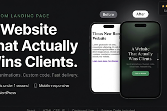 build a modern animated landing page with premium scroll effects