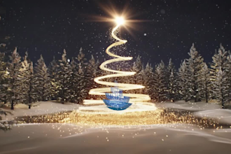 put your logo text in 12 christmas new year greeting videos
