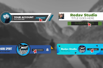 make custom lower thirds, youtube subscribe,like and bell animation