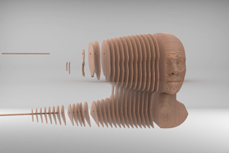 slice 3d model for laser cutting ,3d printing and manufacturing
