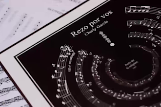 design an aesthetic sheet music poster for any song