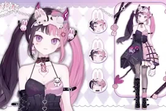 design and rig vtuber model live2d rigging anime art vtuber avatar commission