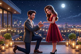 3d ai proposal video 3d pixar ai animation video 3d romantic storytelling disney