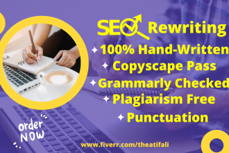 manually rewrite slightly rephrase, paraphrase  provide plagiarism free article