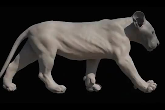create 3d realistic animal model with fur, 3d animal rigging, and animation cgi