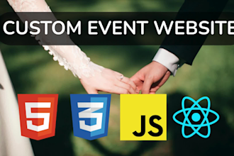 build a wedding, rsvp, event planning, birthday, conference, or festival website
