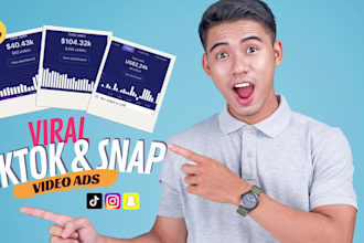 create viral snapchat and tiktok video ads for dropshipping products