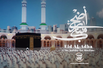 create a premium eid al adha and hajj mubarak greeting video