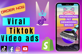 make a viral dropshipping tiktok  ads video product for the shopify store