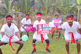 create a funny happy birthday wish video