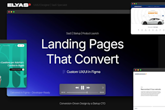 design a high converting UX UI landing page for your saas or product