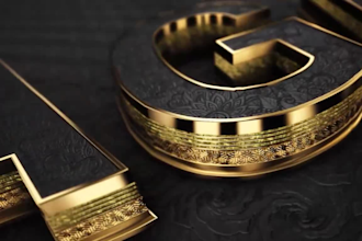 craft cinematic 3d logo for premium brands