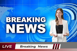 create a happy birthday wish breaking news video