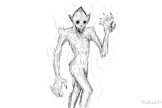 make dark and creepy art for you