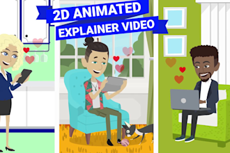 create engaging 2d animated explainer video or sales video
