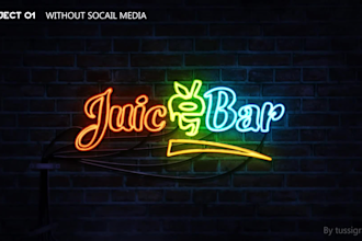 create neon intro for youtube